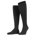 Falke Milano Knee-High Socks (elegant ribbed structure, cotton) anthracite grey Men - 1 Pair