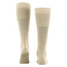 Falke Milano Knee-High Socks (elegant ribbed structure, cotton) sand brown Men - 1 Pair