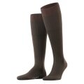 Falke Milano Knee-High Socks (elegant ribbed structure, cotton) brown Men - 1 Pair