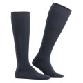 Falke Milano Knee-High Socks (elegant ribbed structure, cotton) navy blue Men - 1 Pair