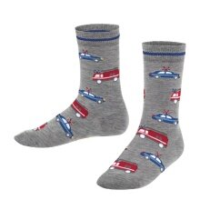 Falke Day Sock Police and Fire Cars (sustainable cotton) light grey Children - 1 Pair