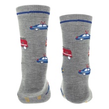 Falke Day Sock Police and Fire Cars (sustainable cotton) light grey Children - 1 Pair