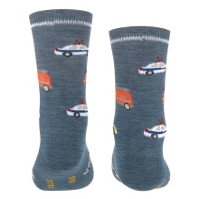 Falke Day Sock Police and Fire Cars (sustainable cotton) denim blue Children - 1 Pair