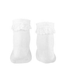 Falke Day Sock Romantic Lace (highest wearing comfort, cotton) white Girls - 1 Pair