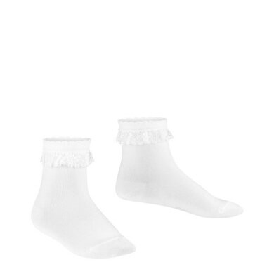 Falke Day Sock Romantic Lace (highest wearing comfort, cotton) white Girls - 1 Pair