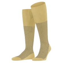 Falke Uptown Tie Knee-High Socks (Business knee-high socks, made of cotton) yellow Men - 1 Pair