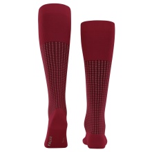 Falke Daily Sock Uptown Tie Knee-High Socks (Business Knee-High Socks, made of cotton) red Men - 1 Pair