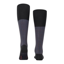 Falke Uptown Tie Knee-High Socks (Business Knee Socks, made of cotton) black Men - 1 Pair