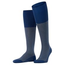 Falke Uptown Tie Knee-High Socks (Business Knee-High Socks, made of cotton) royal blue Men - 1 Pair