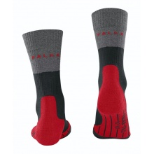 Falke Trekking Sock TK2 (Merino Wool, for light terrain) black/gray/red Men - 1 Pair