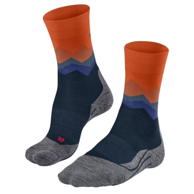 Falke Trekking Sock Crew TK2 Explore (Merino Wool Mix) Navy Blue/Orange Men - 1 Pair