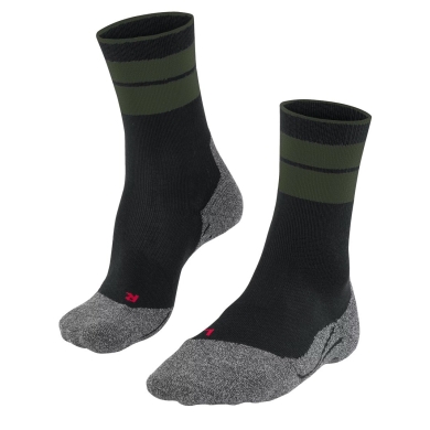 Falke Trekkingsocke Crew TK Stabilizing (Merino Wool Blend) black/dark green Men - 1 Pair