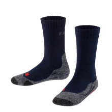 Falke Trekking Sock TK2 (Merino Wool Blend, Medium Cushioning) Navy Blue Kids - 1 Pair