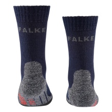 Falke Trekking Sock TK2 (Merino Wool Blend, Medium Cushioning) Navy Blue Kids - 1 Pair