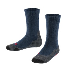 Falke Trekking Sock TK2 (Merino Wool Blend, Medium Cushioning) Dark Blue Kids - 1 Pair