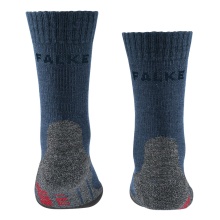 Falke Trekking Sock TK2 (Merino Wool Blend, Medium Cushioning) Dark Blue Kids - 1 Pair