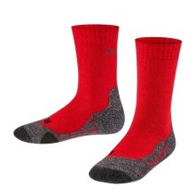 Falke Trekking Sock TK2 (Merino Wool Mix, medium cushioning) red Kids - 1 Pair