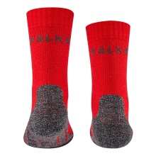 Falke Trekking Sock TK2 (Merino Wool Mix, medium cushioning) red Kids - 1 Pair