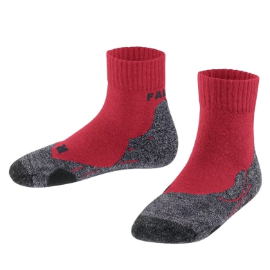 Falke Trekking Sock TK2 Short (Merino Wool Mix) Red Kids - 1 Pair