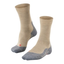 Falke Trekking Sock Crew TK5 Hike (Merino Wool Blend) Beige Brown Women - 1 Pair