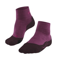 Falke Trekking Sock TK5 Explore Wool Short (high wearing comfort) burgundy red Women - 1 Pair