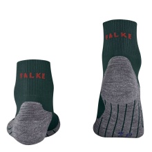 Falke Trekkingsocke TK5 Hiking Cool Short (high wearing comfort) dark green Men - 1 Pair