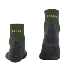 Falke Trekking Sock TK5 Hiking Wool (high comfort) Short Socks dark green Women - 1 Pair