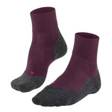 Falke Trekking Sock TK5 Hiking Wool (high wearing comfort) Short Socks dark red Women - 1 Pair