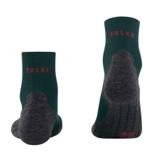 Falke Trekking Sock TK5 Hiking Wool (high wearing comfort) Short Socks dark green Men - 1 Pair