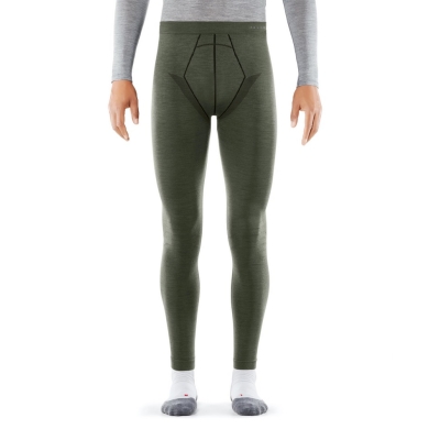 Falke Base Layer Tight Wool-Tech (finest Merino wool) long underwear olive green Men