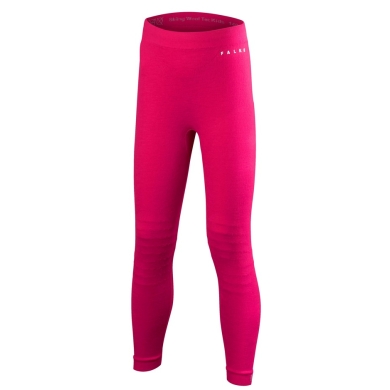 Falke Functional Underwear Base Layer Tights Wool-Tech Tight (finest merino wool) berry pink Children