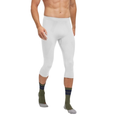 Falke Underwear Long Johns 3/4 Tight Warm 2024 (Moisture and Temperature Regulation) White Men's