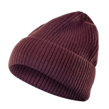 Falke winter hat (beanie) - warm, ribbed - burgundy red - 1 piece