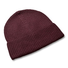 Falke winter hat (beanie) - warm, ribbed - burgundy red - 1 piece