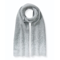 Falke Winter Scarf (Merino Wool, Snowflake Design) grey 180cm x 30cm - 1 piece