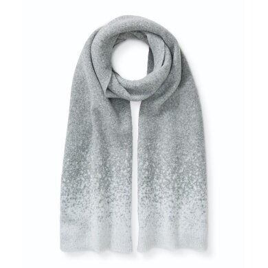 Falke Winter Scarf (Merino Wool, Snowflake Design) grey 180cm x 30cm - 1 piece