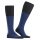 Falke Daily Sock Oxford Stripe Knee Socks (Business Knee-High Socks, Fine Mesh Pattern) Black/Blue Men - 1 Pair