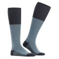 Falke Daily Sock Oxford Stripe Knee Socks (Business Knee-High Socks, Fine Mesh Pattern) darknavy Men - 1 Pair