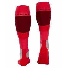 Falke Ski Sock SK4 (for sporty female skiers) pink/gray/red Women - 1 Pair