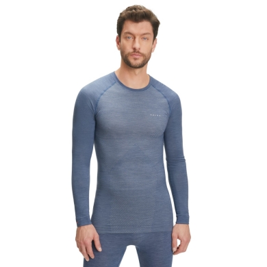 Falke Functional Underwear Long Sleeve Shirt Wool-Tech Light (finest Merino wool) blue Men