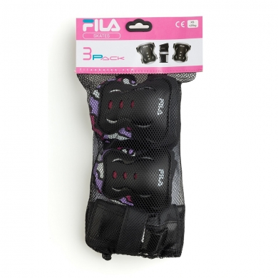 FILA Skates Protective Gear Set (Knee Pads, Elbow Pads, Wrist Guards) - 3 Piece Set Kids/Girls