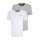 Fila Leisure Shirt Brod Tee (Cotton) white/grey Men's - 2 Pack