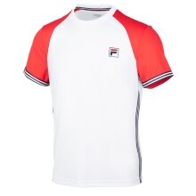 Fila Tennis T-shirt Alfie (100% Polyester, 3 stripes) white/red Men