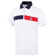 Fila Tennis Polo Jayden (100% recycled Polyester, classic Look) white/red/navy Men