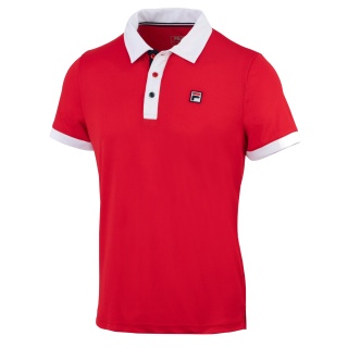 Fila Tennis Polo Markus (100% Polyester) red/white Men