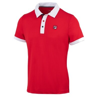 Fila Tennis Polo Markus (100% Polyester) red/white Men