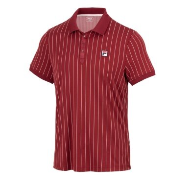 Fila Tennis Polo Stripes Björn Retro Look (100% Polyester) red Men's