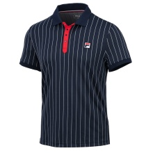 Fila Tennis Polo Stripes (100% Polyester) navy blue/white Men