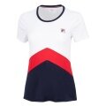 Fila Tennis Shirt Aurelia (100% Polyester) white/navy blue/red Women