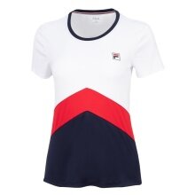 Fila Tennis Shirt Aurelia (100% Polyester) white/navy blue/red Women